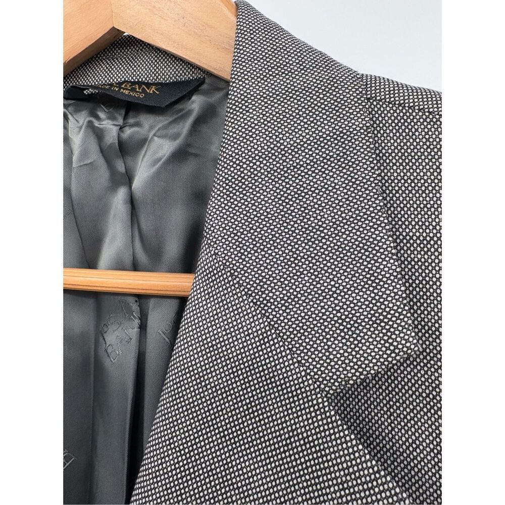 Jos. A. Bank Blazer Sport Coat Men Size 42 Long Black White‎ Wool